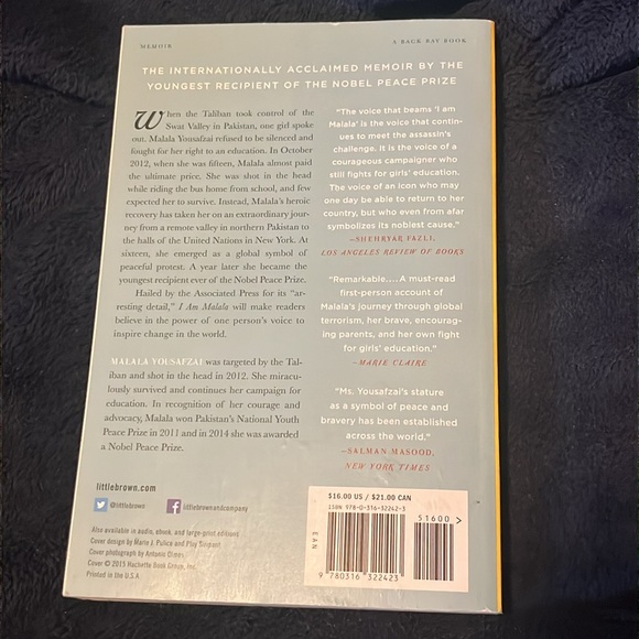 I Am Malala memoir best seller Book - Picture 2 of 2